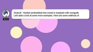 NodeJS : Nested (embedded) tree model in loopback with mongodb