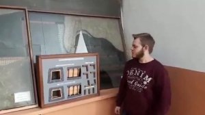 Макет деревянной крепи в шахте