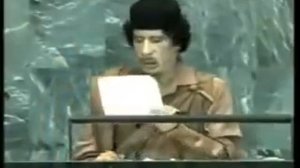 Muammar Kaddaffi ONZ 2009  za grobu Prawda o Syjonistycznych Planach NWO -10 Lat przed PLAN-demią