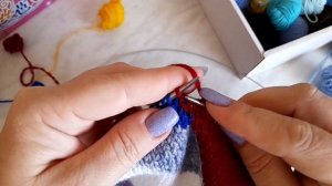 Учусь технике ИНТАРСИЯ/куда применить остатки пряжи?/вязание спицами.