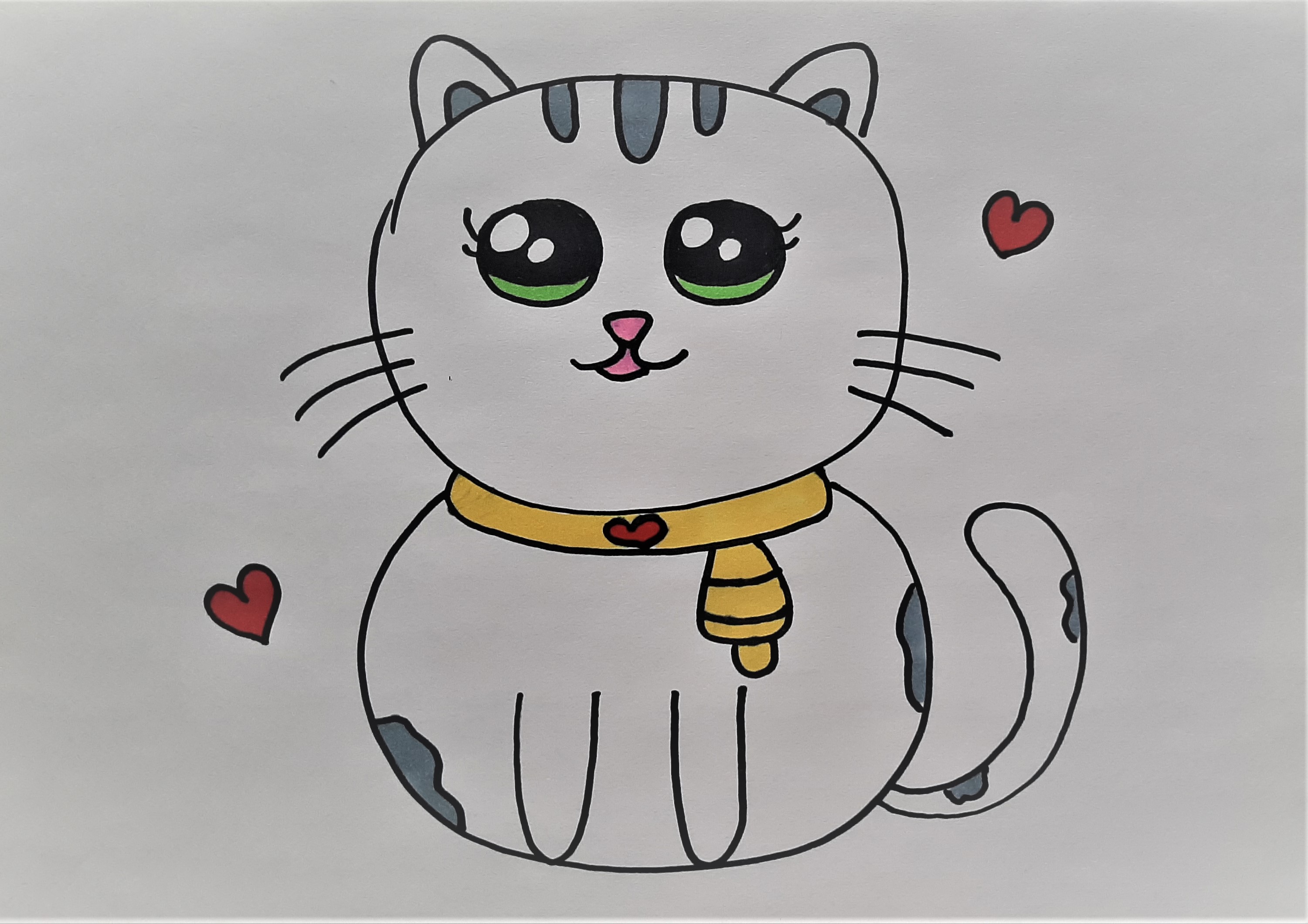 Картинки для срисовки котик легко