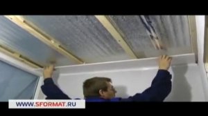 Монтаж панелей на потолок 1