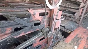 работа машины для очистки зерна