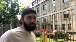 Anton SKALD возле здания Гестапо в Лейпциге (Из Архива)