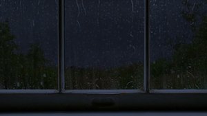 Dark Screen Rain - Late night storm - 1 hour rain sounds