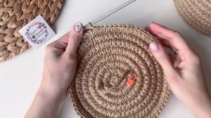 КРЫШКА И КОРЗИНА СВОИМИ РУКАМИ! Корзина из каната. Корзина из джута крючком! Крышка для корзины.