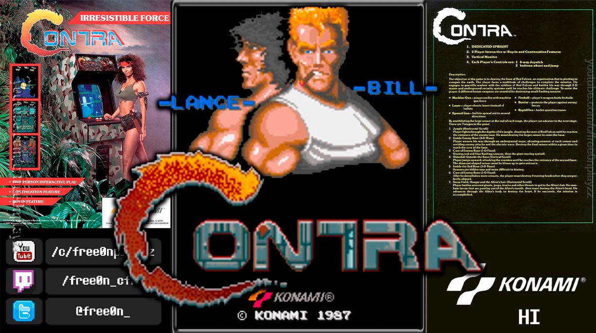 CONTRA (1987) - #АРКАДНЫЕ АВТОМАТЫ | Gryzor | 魂斗羅 | Ретро-игры смотреть онлайн