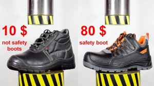 HYDRAULIC PRESS VS WORK BOOTS