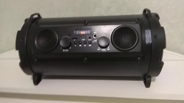 Колонка Походная черная FM-радио BASS- ругулировка смотреть онлайн