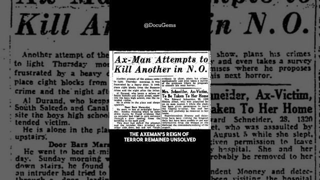 The Axeman of New Orleans - Unsealed Enigmas #minidocumentary #truestory #coldcase #unsolved