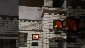 Мини русская печь, казан.