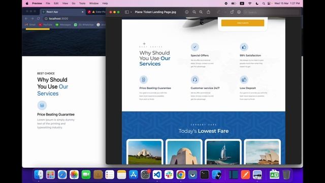 Build Flight Booking Website Using React JS and Tailwind CSS | React Web Tutorial Beginner |  Part