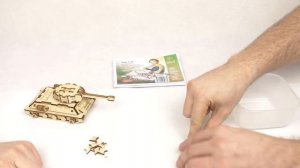 Танк Т-34. Сборка и обзор деревянного конструктора