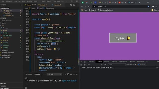 Events in React js