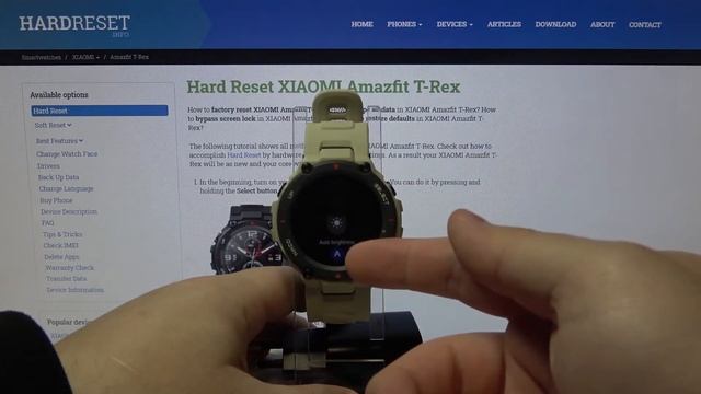How to Adjust Screen Brightness in XIAOMI Amazfit T-Rex – Customize Display Settings смотреть онлайн