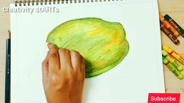 Coconut Drawing I Object Drawing with oil pastel I Object Drawing for elementary & intermediate смотреть онлайн