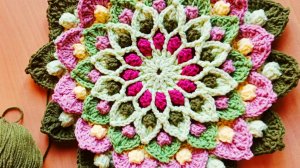 26. Вязание. Крючок. Салфетка Астерия 26 ряд. Схемы вязания.mp4