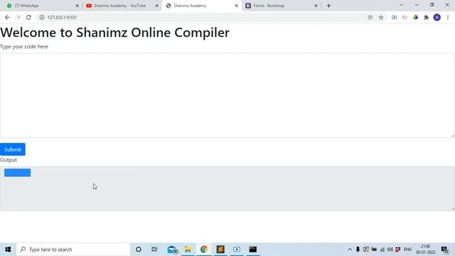 Day 3 - Create Python Online Compiler using Django | Shanimz Academy