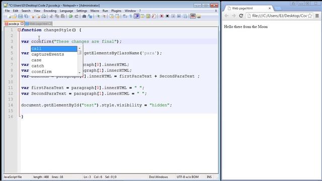 JavaScript Tutorial for Beginners - 50 - Confirmation box