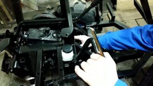 Переделка ручного мотоблока "Зубр" в Минитрактор