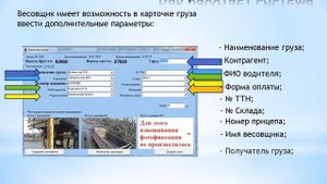 Программа для автомобильных весов