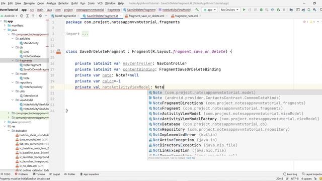 MVVM NOTES APP | Room database | Kotlin Projects | Part - 5 | Saving notes to Database