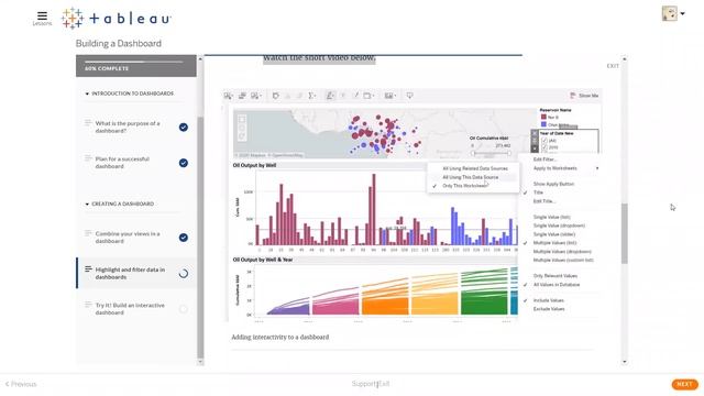 4 D Adding Highlights and Filters in a Tableau Dashboard смотреть онлайн