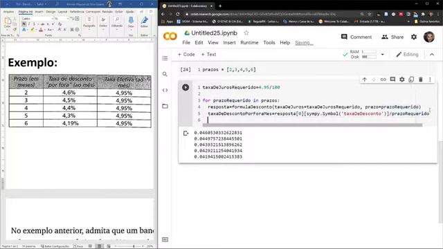 Montando Tabelas para Matemática Financeira - COLAB Python Pandas Sympy смотреть онлайн