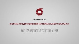 Анисимова В.И. Практика2.2. Формы представления материального баланса