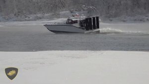 Аэролодка Нерпа 460КД дизель 200 л.с. Испытания на воде