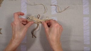 Из джута - делаем листик