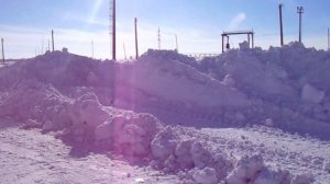 Расчистка дороги от снега   ДТ 75