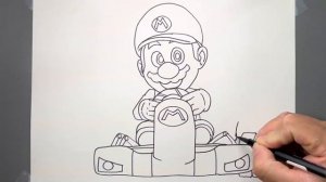 HOW TO DRAW MARIO KART | The Super Mario Bros Movie | Step-by-Step Tutorial #drawing