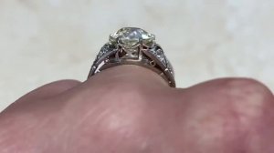 2.41ct Old European Cut Diamond Engagement Ring - Moreland Ring. Circa 1940 - Hand Video