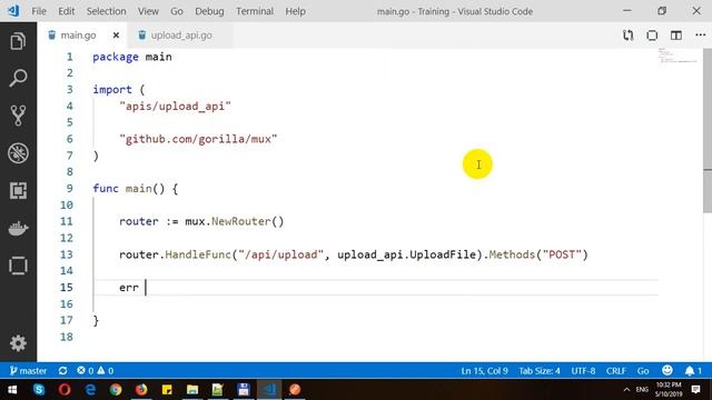 Upload File in Golang REST API