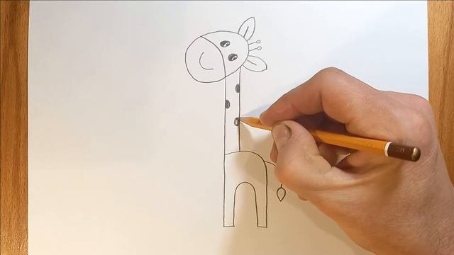 Рисунок жирафа / как нарисовать жирафа / Drawing Giraffe / How To Draw A Giraffe.