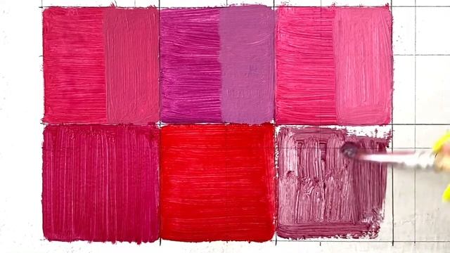 Масляные краски. Пурпурная. Ультрамарин розовый. Карминовая. смотреть онлайн