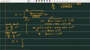 integrate 'sinx+cosx/√sin2x' from' pi/6 to pi/3' || int_(pi/6)^( pi/3)(sin x+cos x)/(sqrt(sin2x))dx