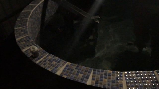 Самодельная купель с подогревом в действии