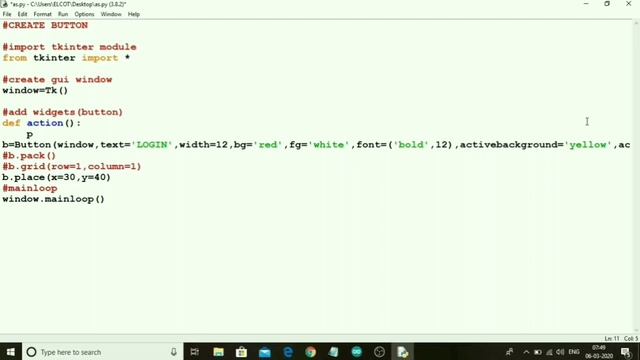 #Tutorial about Tkinter Button in Tamil for Beginners part -1.3 |#Python  in Tamil(PIT)|