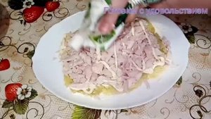 Салат Тигровая шуба. Праздничный салат. #рецепт #салат #вкусно #кулинария #праздничныйрецепт