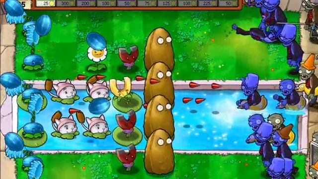 Plants vs. Zombie, проходження "Останній рубіж" льодяними кавунами смотреть онлайн