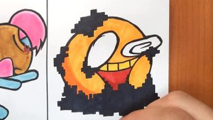 Drawing FNF New Pibby mod - Battle For Corrupted Island/Annoying Orange/ Peashooter