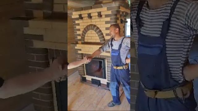 Кладка печи (два в одном) печь Голландка с большой топкой с одной стороны и Шведка.с другой. смотреть онлайн
