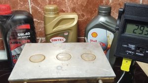 Тест моторное масло +300°C Чемпиоил XTT 5w40 Эстер, Синтек Премиум 5w40 , Шелл Ультра 5w40