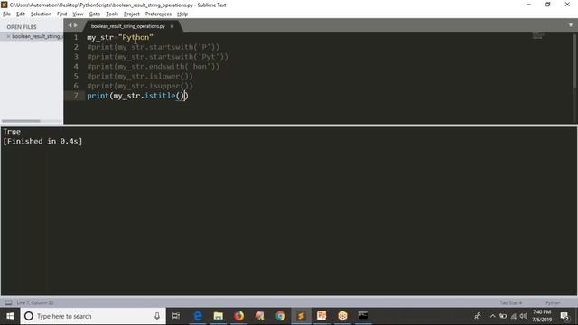 17.Complete Python Basics for Automation- Boolean Operations Python Strings