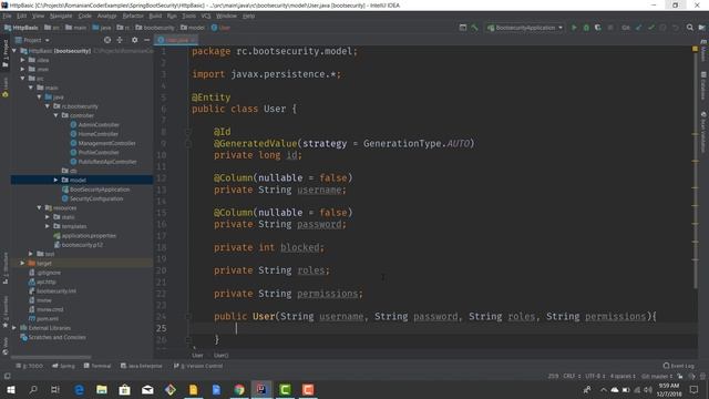 [Spring Boot Security] #17 Database Authentication - User Entity смотреть онлайн