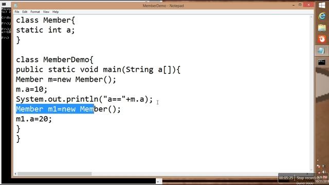 Static and non static member in java| static Vs instance member in java ( Hindi)| смотреть онлайн