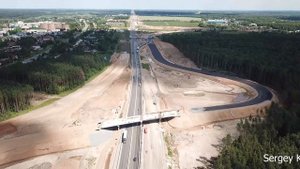 Минское шоссе. М-1. Реконструкция на 64 километре. 29.06.2020 4К