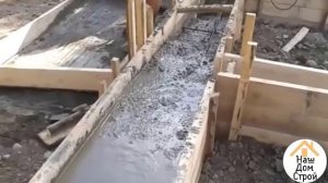 Свайно-ленточный фундамент/ Фундамент под брусовой дом